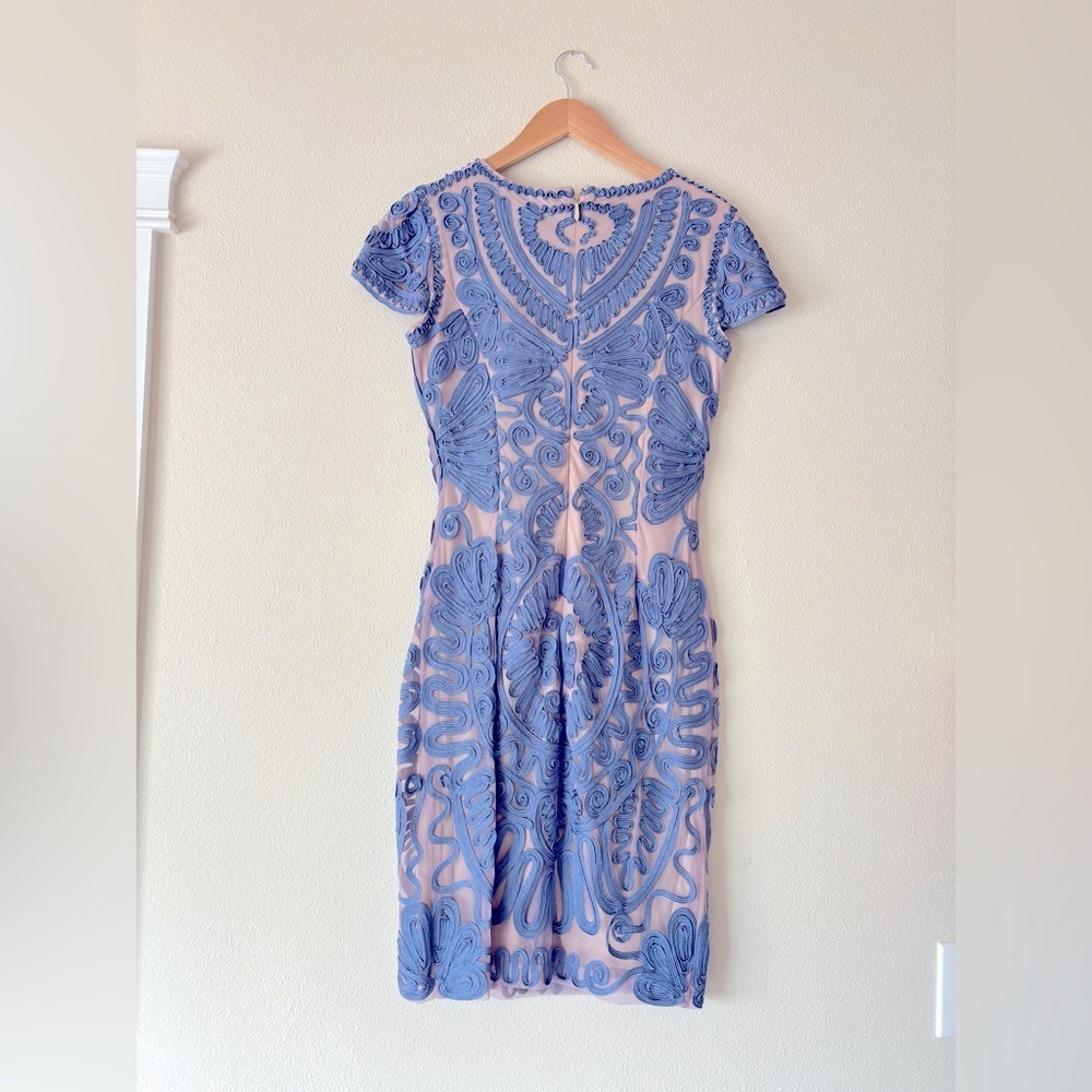 Js Collections Elegant Blue Patterned Soutache Co… - image 5